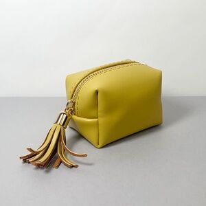 Small Travel Pouch with Zipper and Tassel Pull Tab